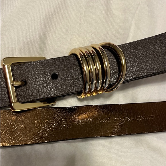 Michael Kors Dark Brown Leather Belt - Picture 1 of 4